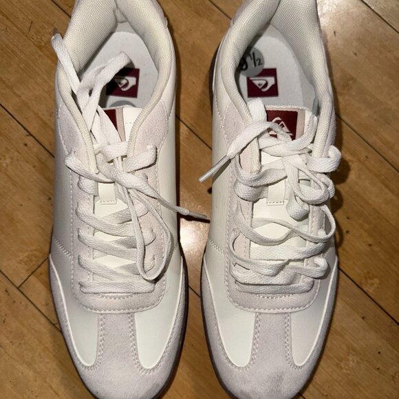 Quicksilver White Mens Tennis Shoes- Size 9 1/2 - Picture 1 of 6